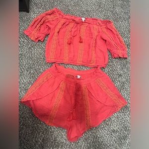 American Eagle top and shorts set